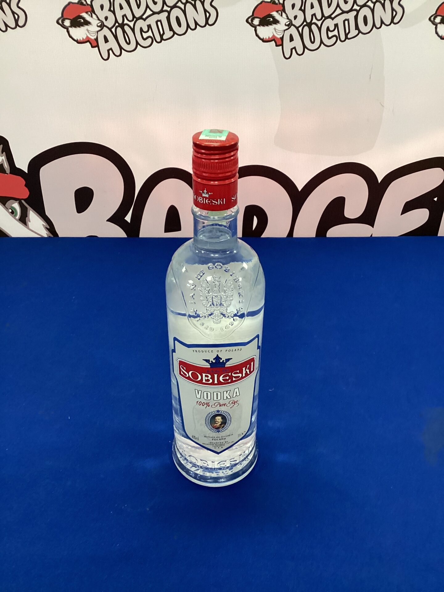 814 Bottle of sobieski vodka
