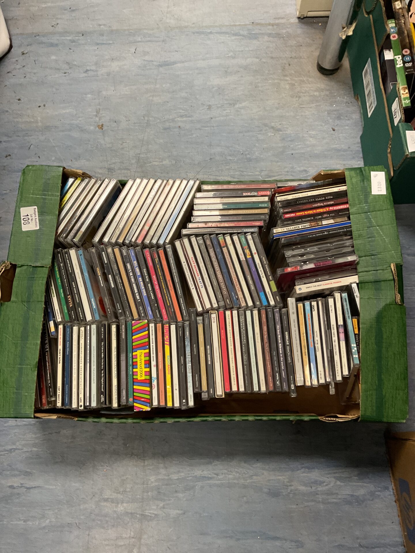 108 Large Tray of music cds