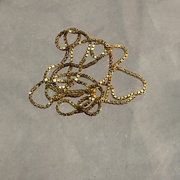 Delicate 9ct gold necklace offered as scrap for repurposing.