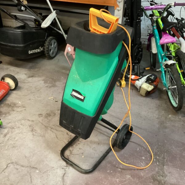 Used Powerbase garden shredder for reducing garden waste.