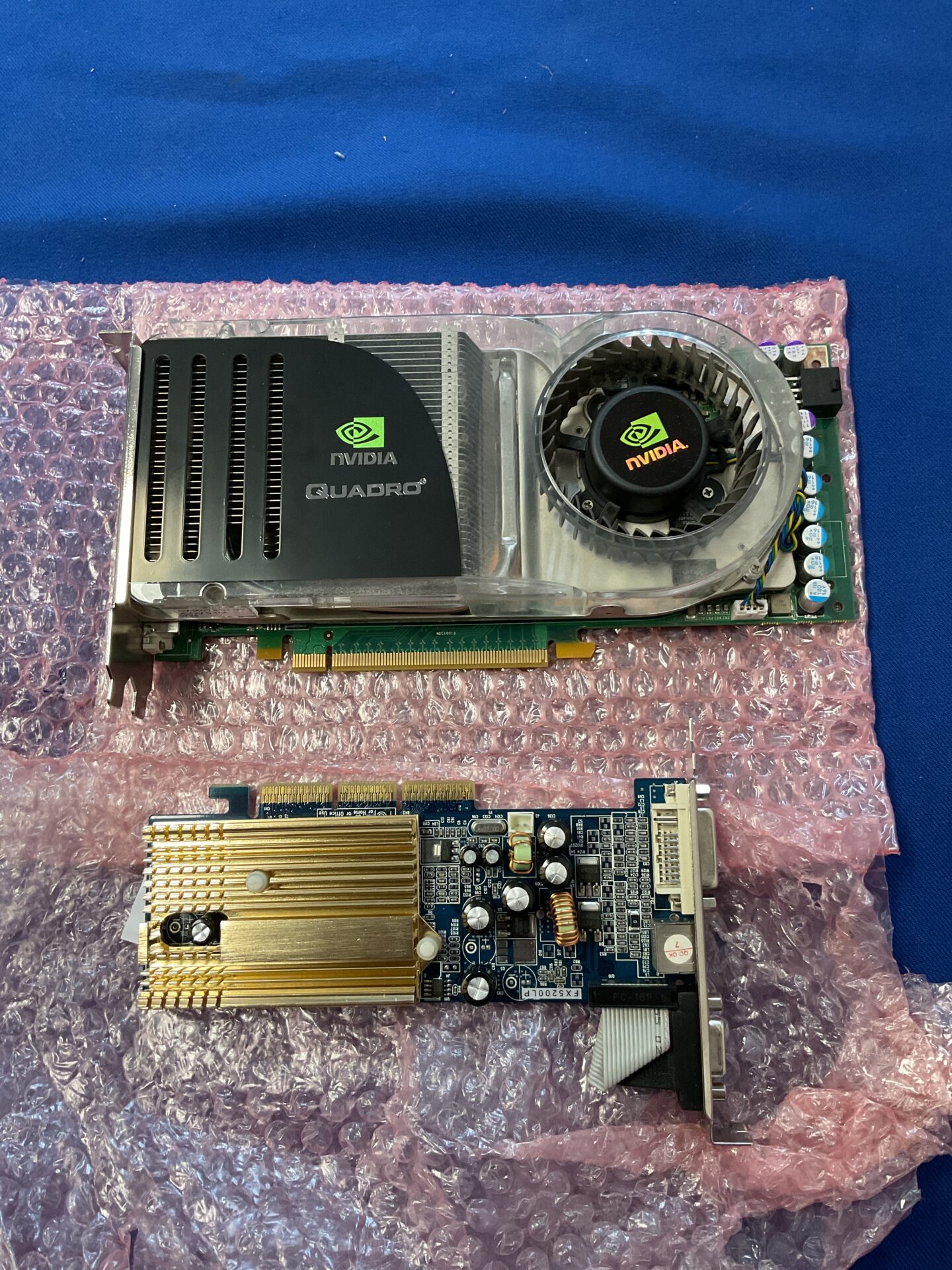 182 Two computer graphics cards inc nvidia quadro