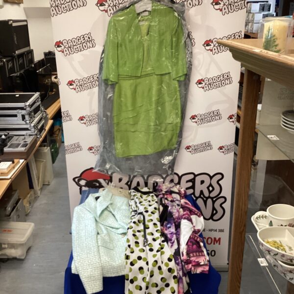 Ladies dresses and jeans lot including a green summer dress.