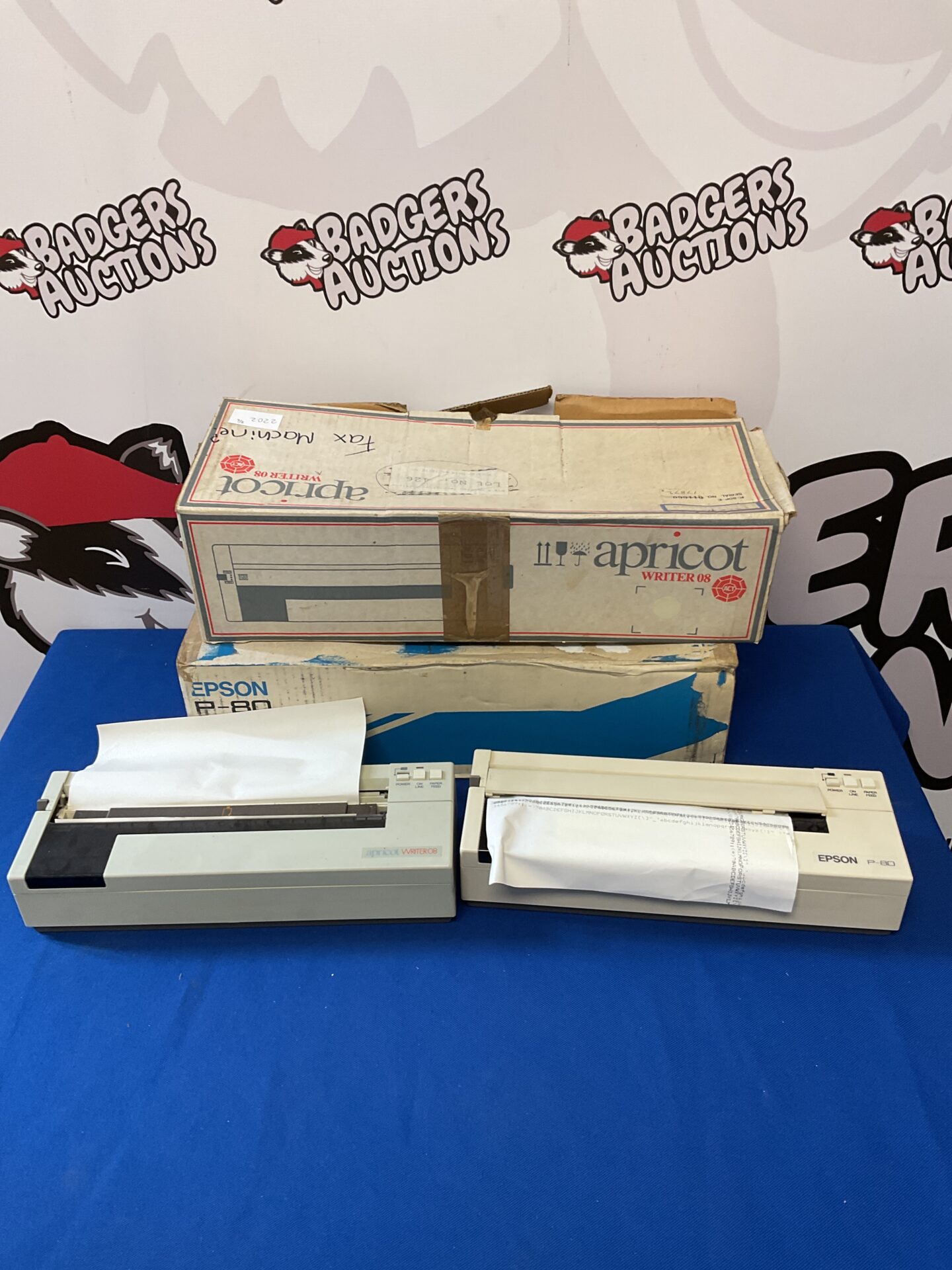 185 Apricot writer 08 & epson p-80 printers