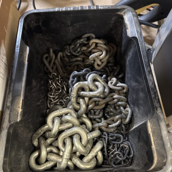Assorted metal chain lot for repairs and crafting projects.