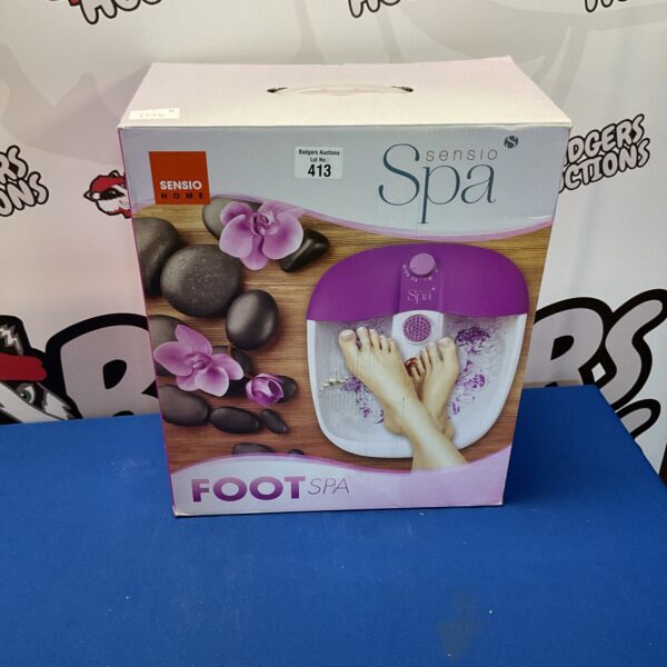 White Sensio foot spa unit for home relaxation and wellness.