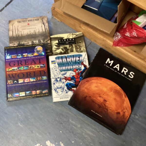 Selection of history books including First World War titles.
