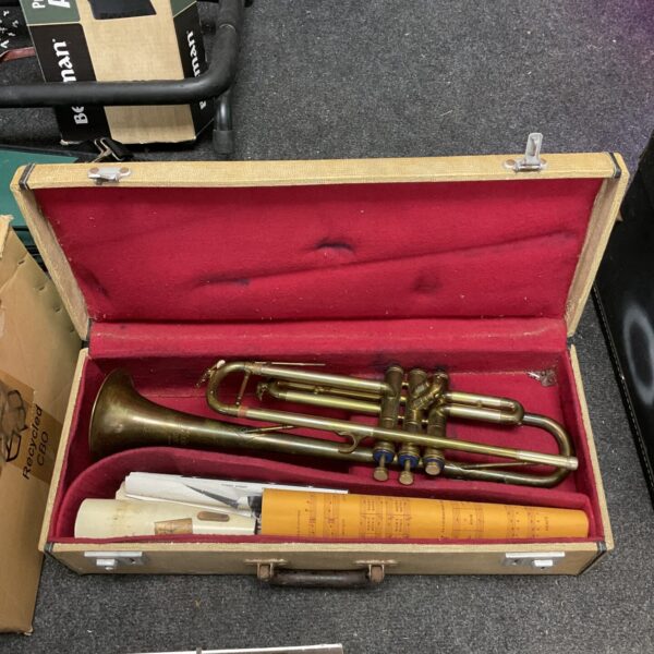 Vintage Selmer Invicta trumpet in its original case.