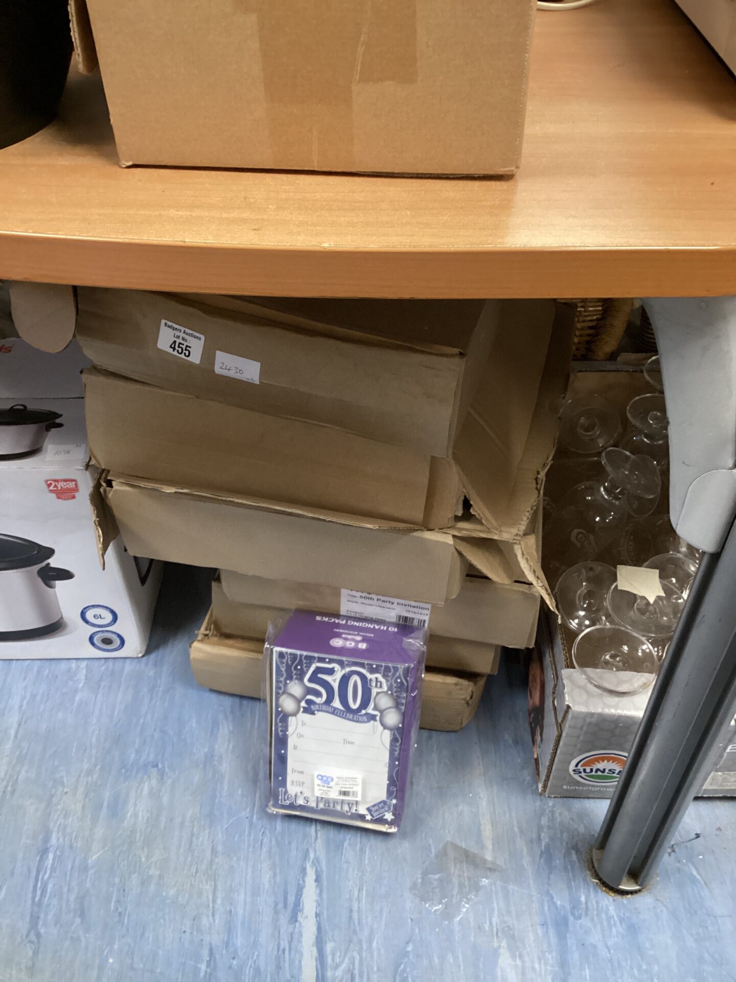 455 Six boxes of birthday invitations