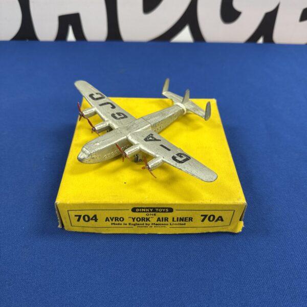 Vintage Dinky Toys Avro York airliner, model 70a, diecast collectable.