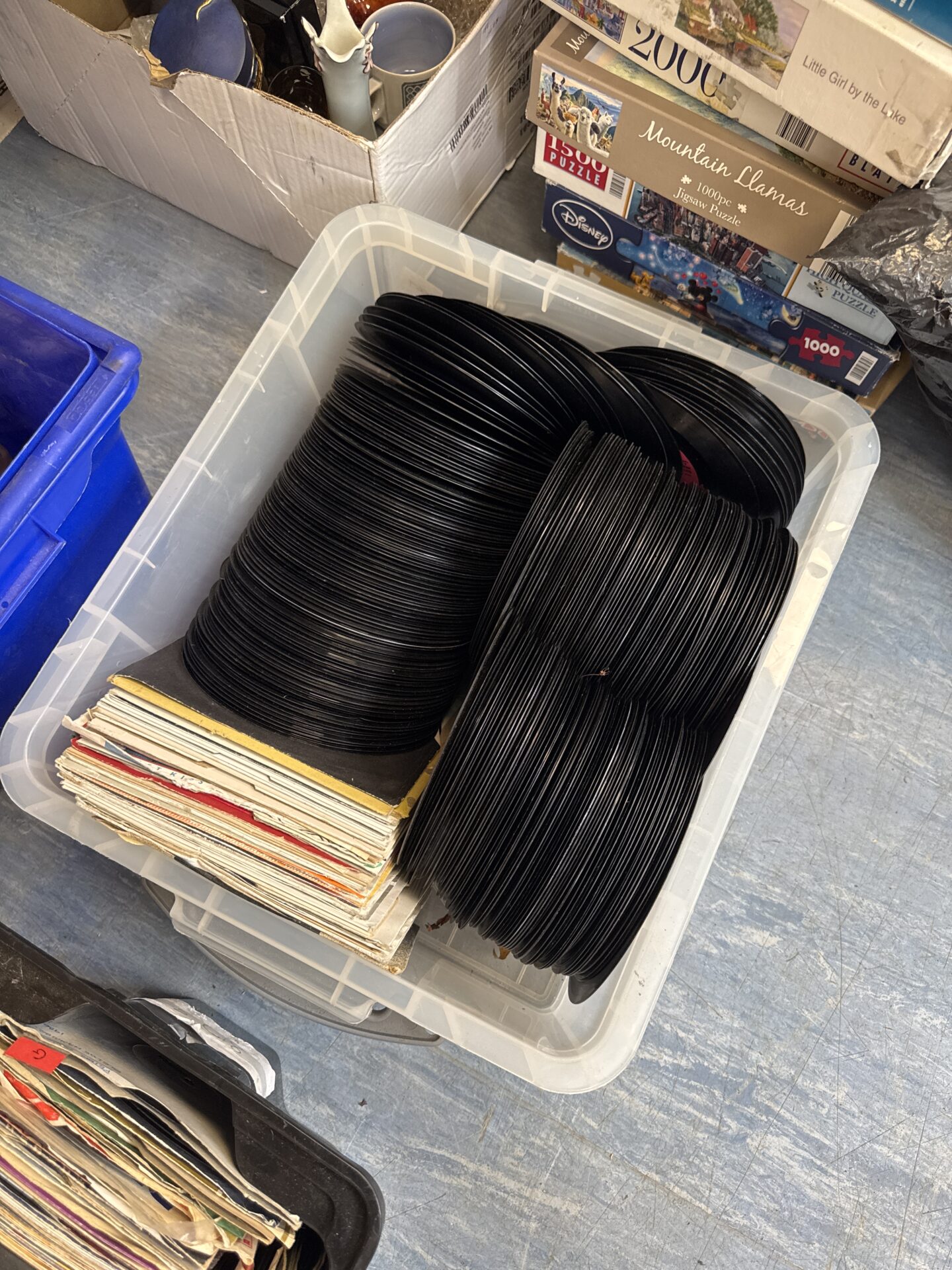 112 Box of 7” single vinyl records