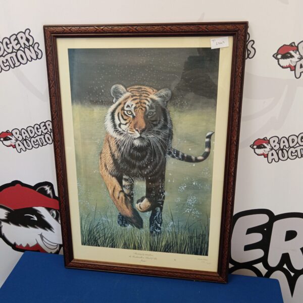 Vibrant limited edition Ranthambore tiger print for wildlife art collectors.