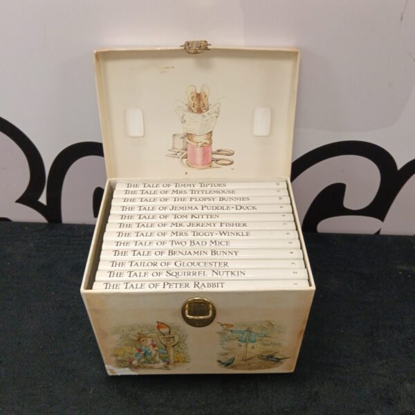 Vintage Beatrix Potter first edition books, a collectible set.
