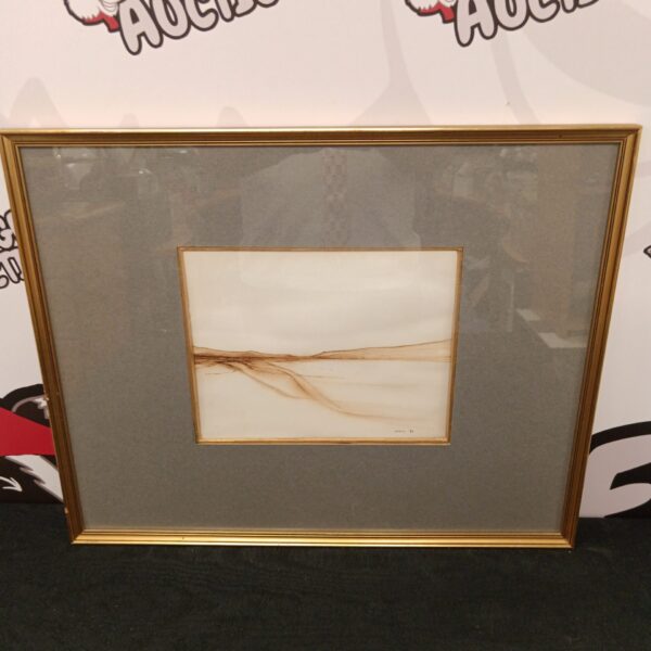 Signed Kools surrealist landscape painting from 1980.