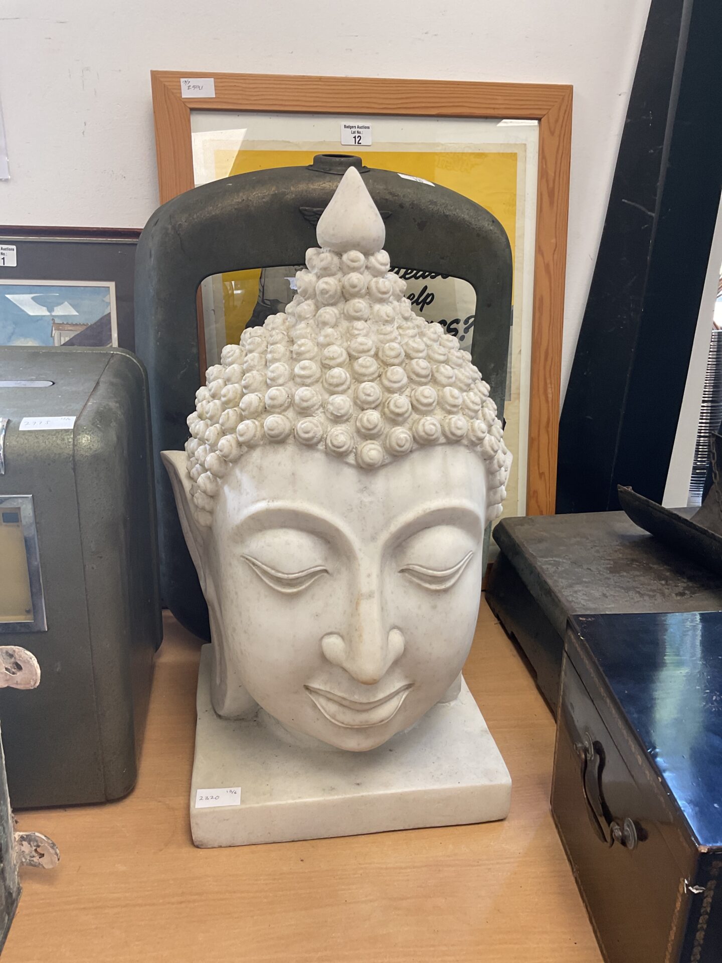 016 Large resin buddha head 22” tall