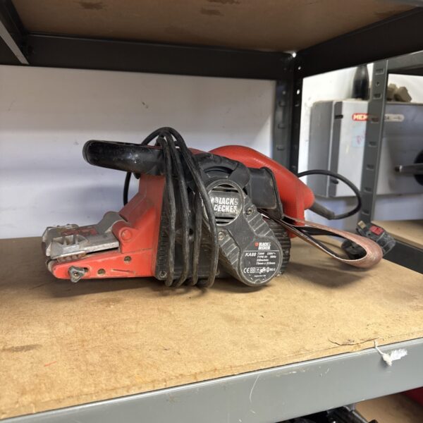 Vintage Black & Decker ka88 belt sander for woodworking projects.