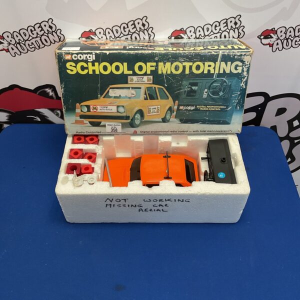 Vintage Corgi School of Motoring radio control car in box.
