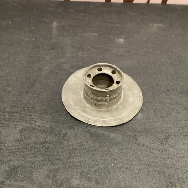 Antique pewter inkwell, a vintage desk accessory for collectors.