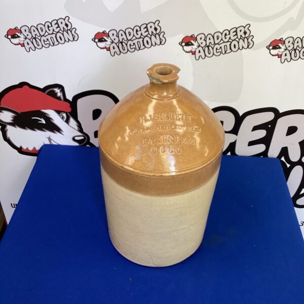 Vintage RJ Sillett earthenware flagon, a collectible stoneware jug.