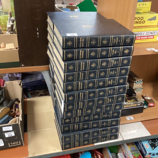 Vintage Encyclopaedia Britannica set of reference books.