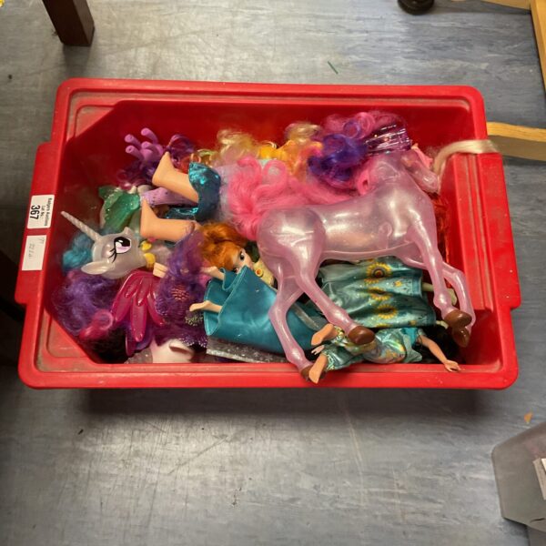 Colourful My Little Pony and Frozen toy lot for collectors.