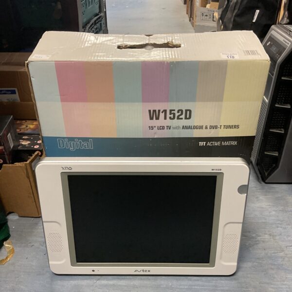 Avtex W152D 15” LCD TV in used condition, showing front view.