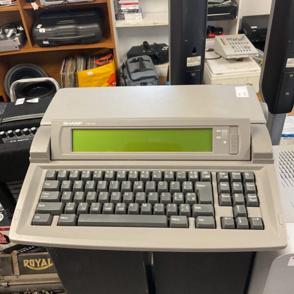 Vintage Sharp FW-550 electronic typewriter for collectors.