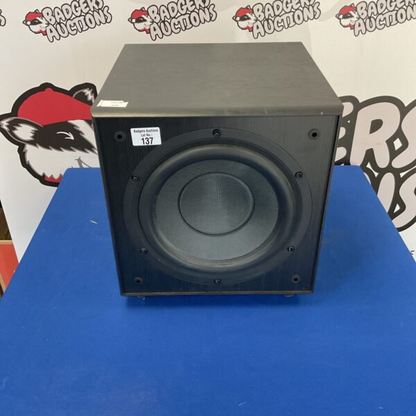 Vintage Wharfedale subwoofer amplifier for home audio systems.