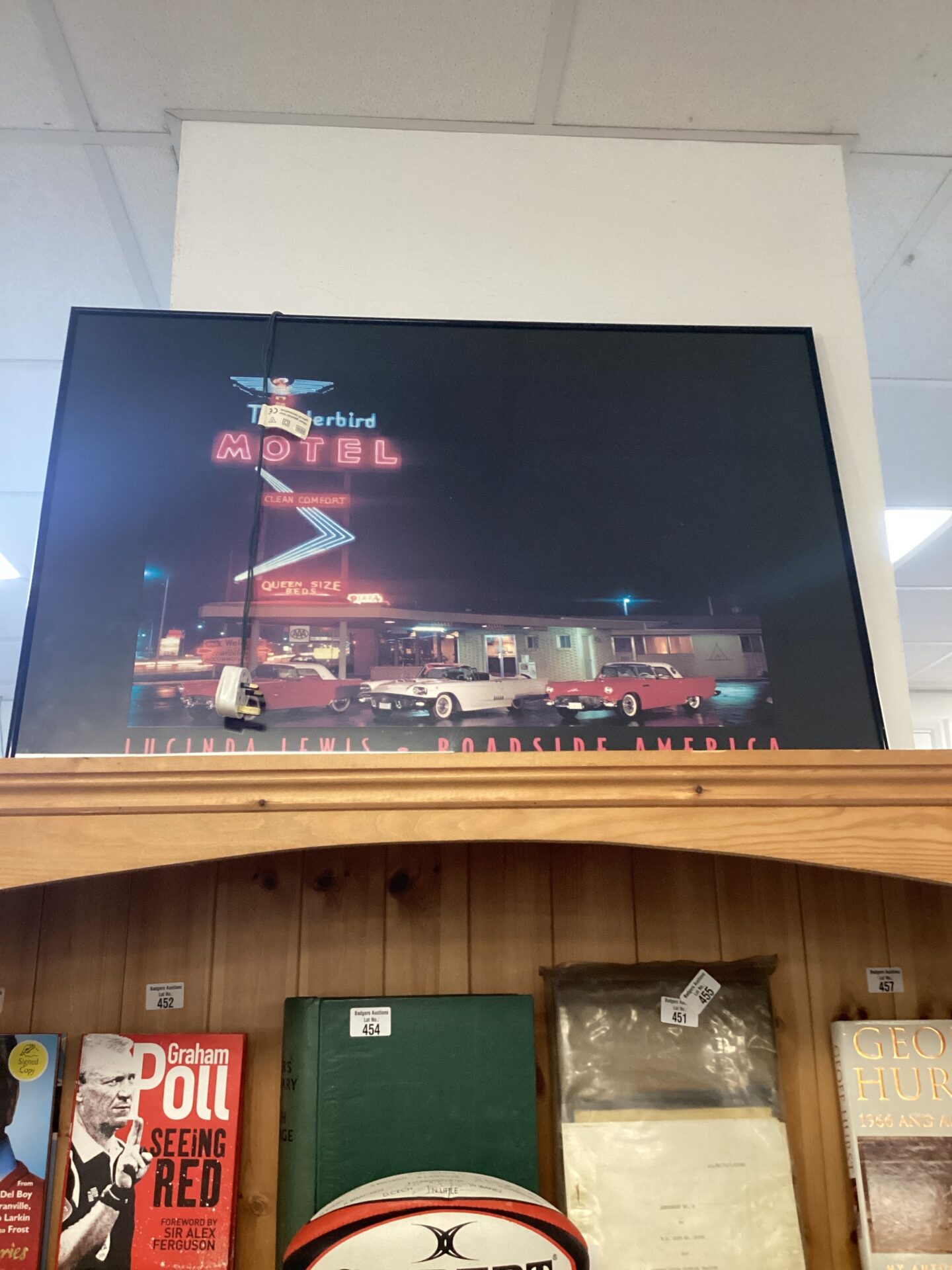 450 Vintage framed picture of Lucinda lewis thunderbird hotel does not light up