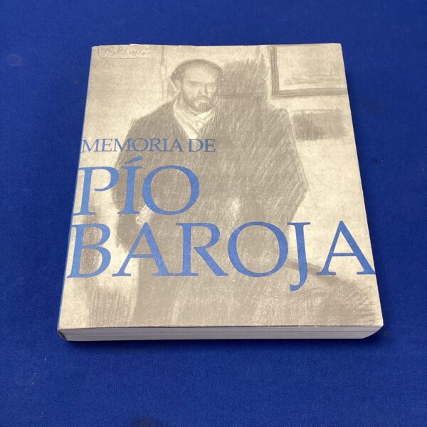 Vintage cover of *Memoria de Pio Baroja* book, Spanish literature.