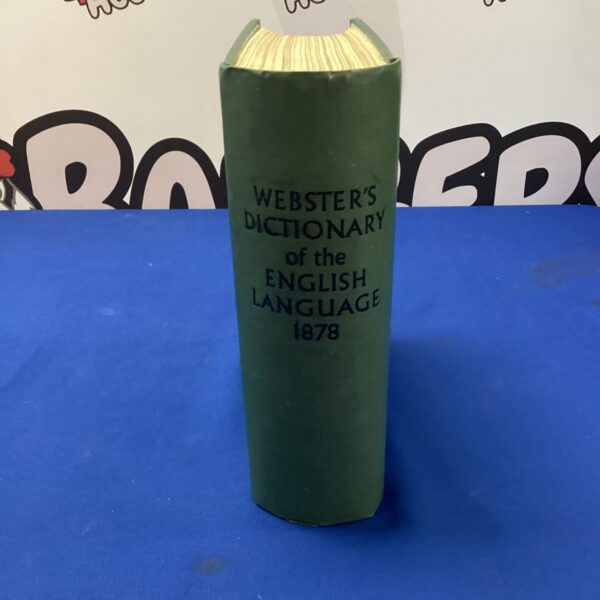 Antique 1878 Webster's Dictionary cover, vintage book
