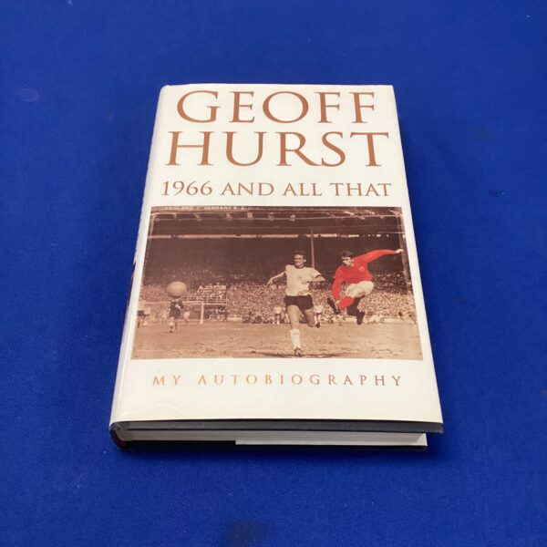 Geoff Hurst autobiography 1966 book cover signed copy