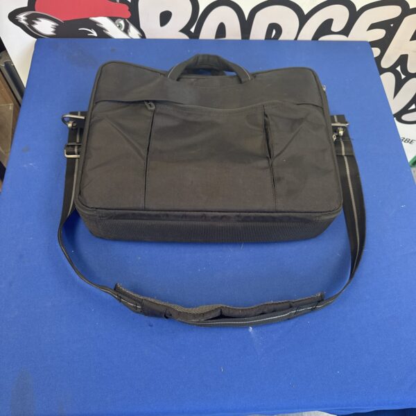 Black Dell laptop satchel with a shoulder strap.