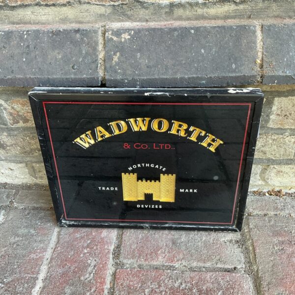 Vintage Wadworth pub sign, enamel brewery advertising.