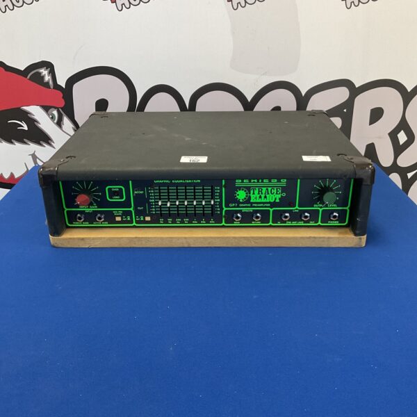 Front view of a vintage Trace Elliot GP7 graphic preamplifier.