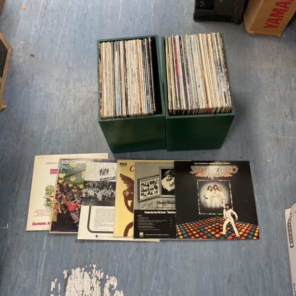 Mixed lot of vintage vinyl records for collectors and music enthusiasts.