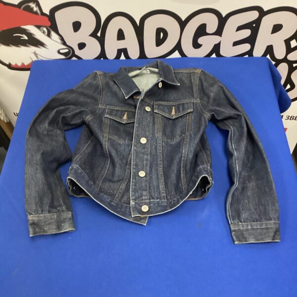 Glittery Gap Kids denim jacket, stylish child's outerwear.