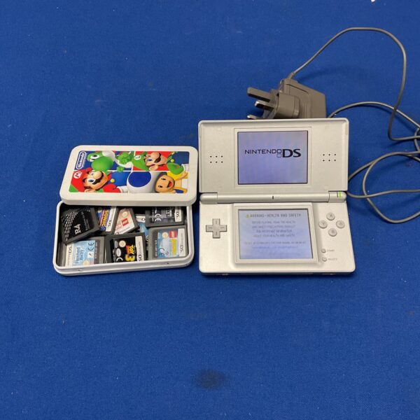 Nintendo DS console with included games for retro gaming.