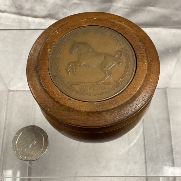 Bronze Sefton commemorative trinket pot by Terrence Cuneo, 1982.