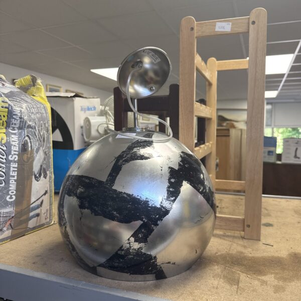 Vintage Russell ceiling dome light with mid-century modern design.