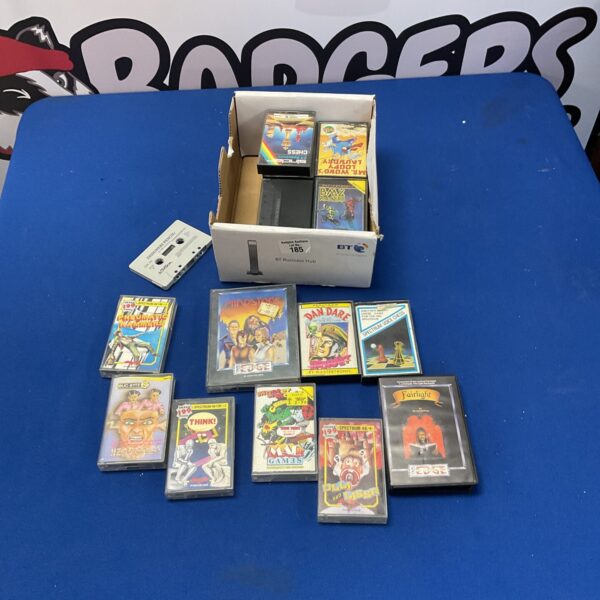 Lot of vintage ZX Spectrum cassette games for collectors.
