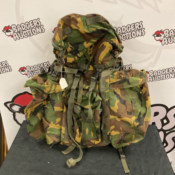 British Army Web Tex Bergen backpack with pouches, military surplus.