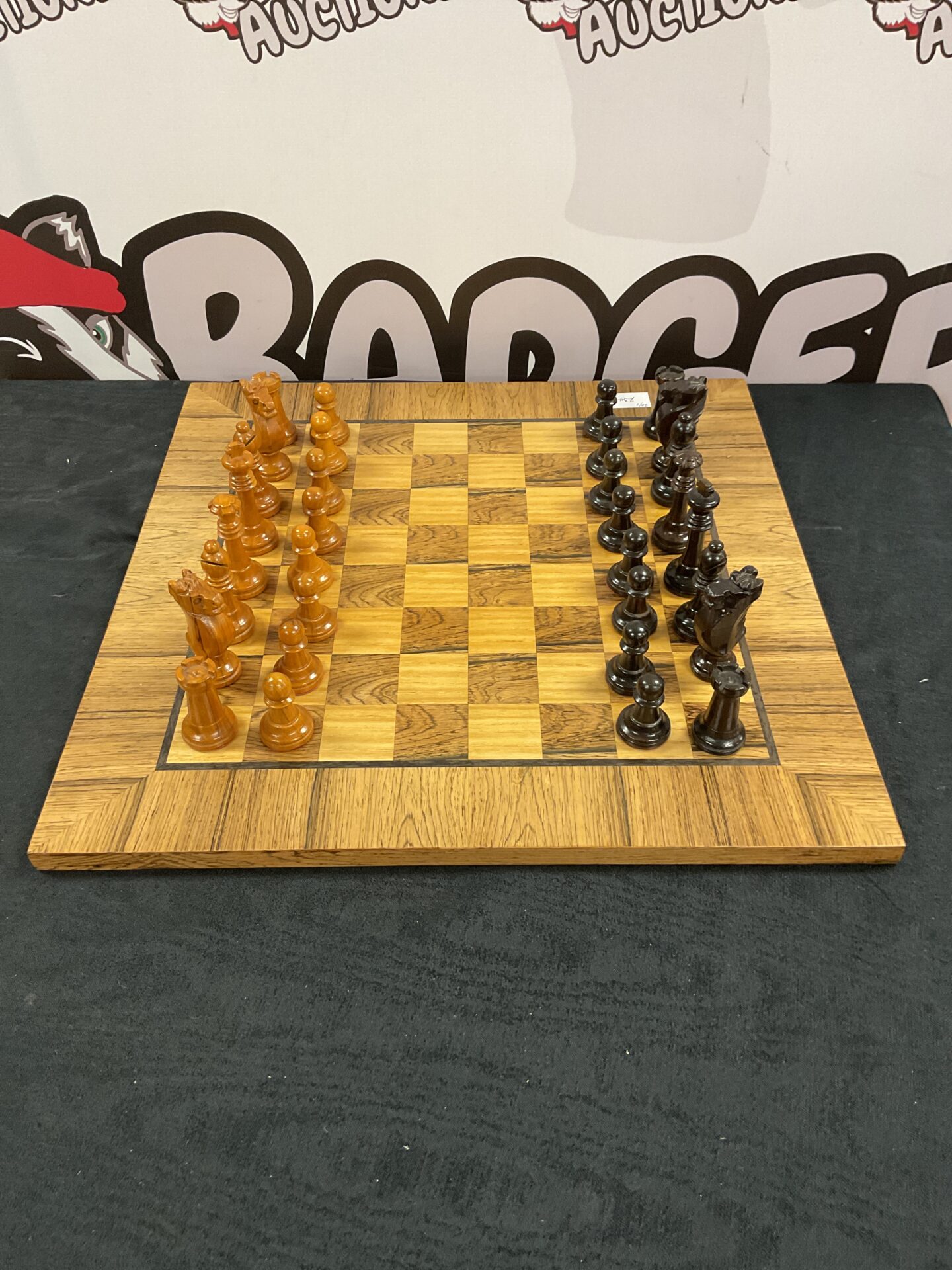 331 Hand made wooden chess set