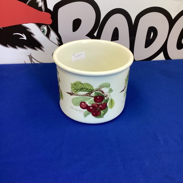 Vintage Portmeirion Pomona flower pot with cherry design.