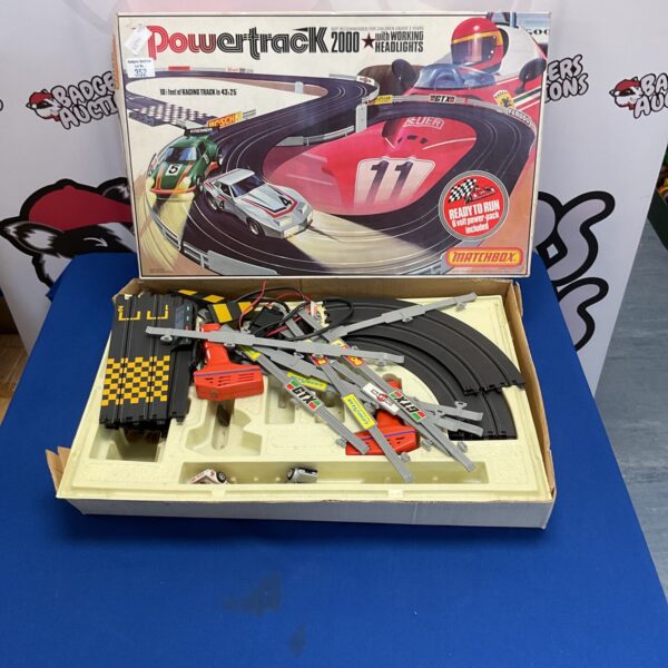 Vintage Matchbox Power Track 2000 race track set in original packaging.
