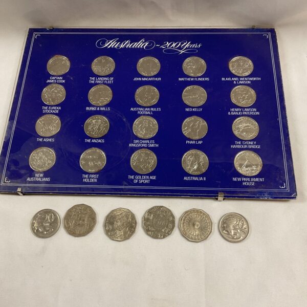 Australian commemorative coin set celebrating 200 years of history.