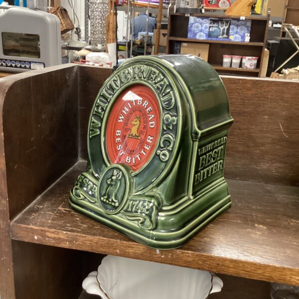Vintage Whitbread Best Bitter bar top with horse emblem.