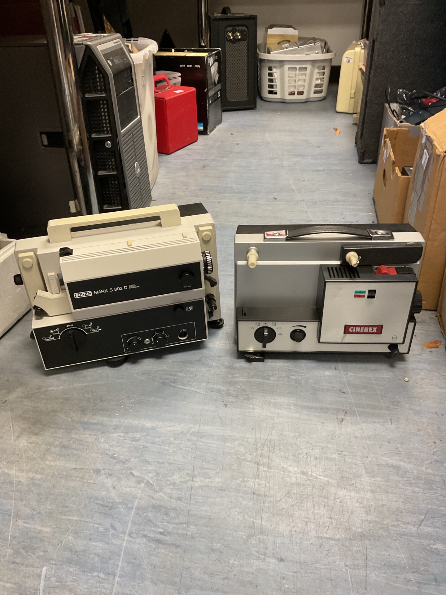 102 Eumig mark s 802d & cinerex 8mm film projectors