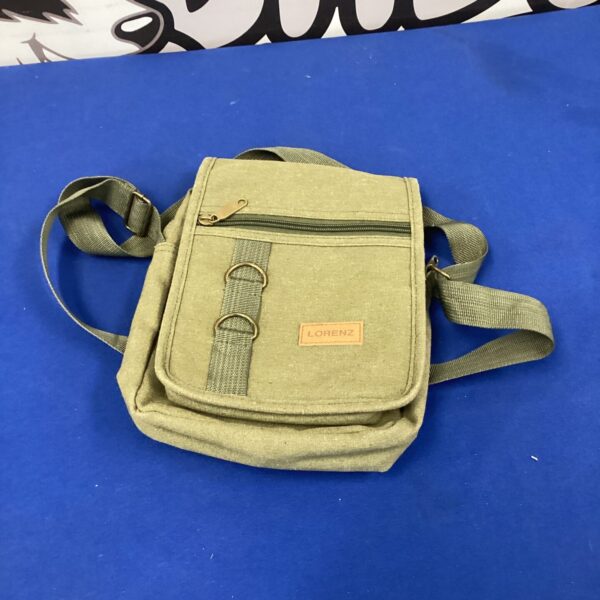 Front view of a vintage Lorenz hip bag.