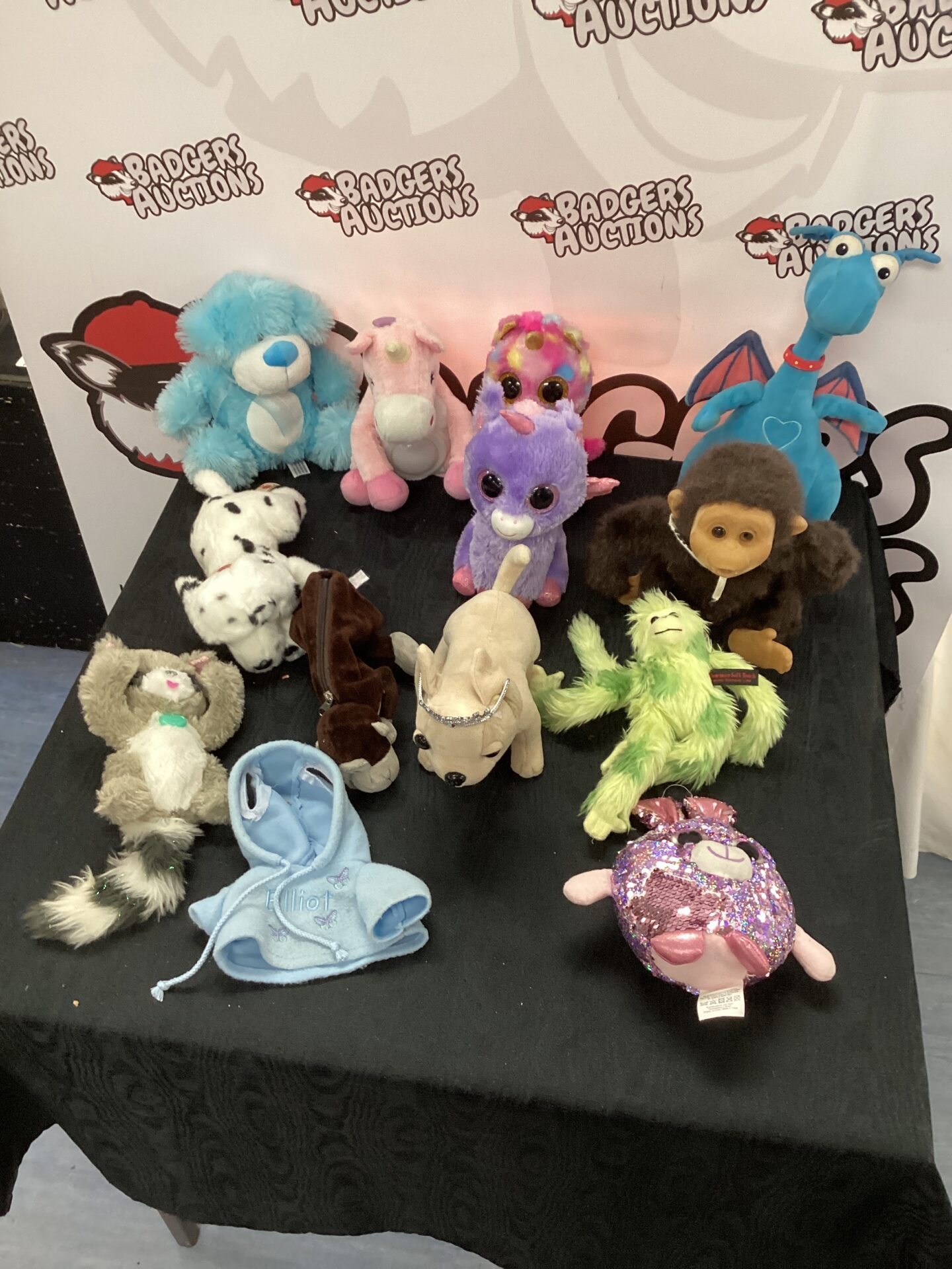 340 Selection of soft toys inc Disney