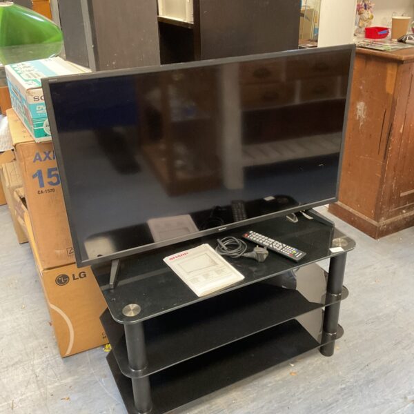 Used Sharp Aquos 40 inch LCD HD television with remote control.